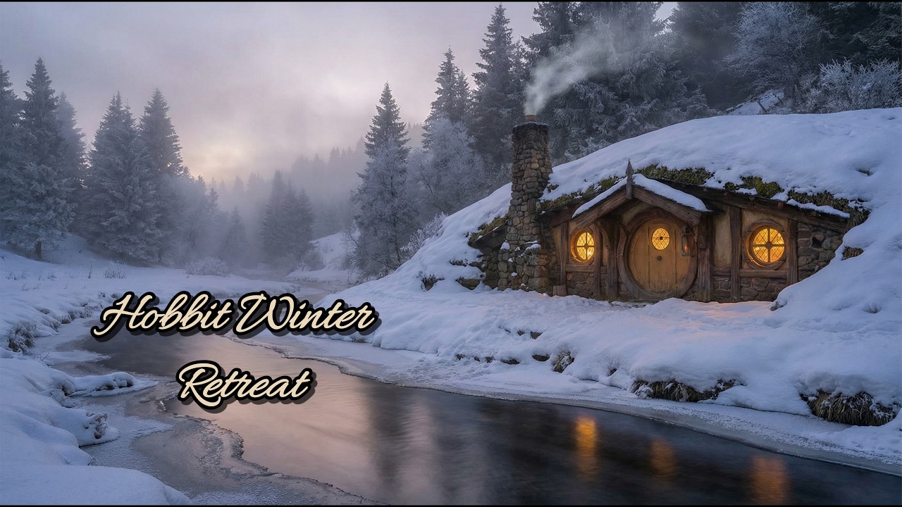 Hobbit River Escape – Deep Relaxing Ambient Music | Cello & Pan Flute Meditation (4K)