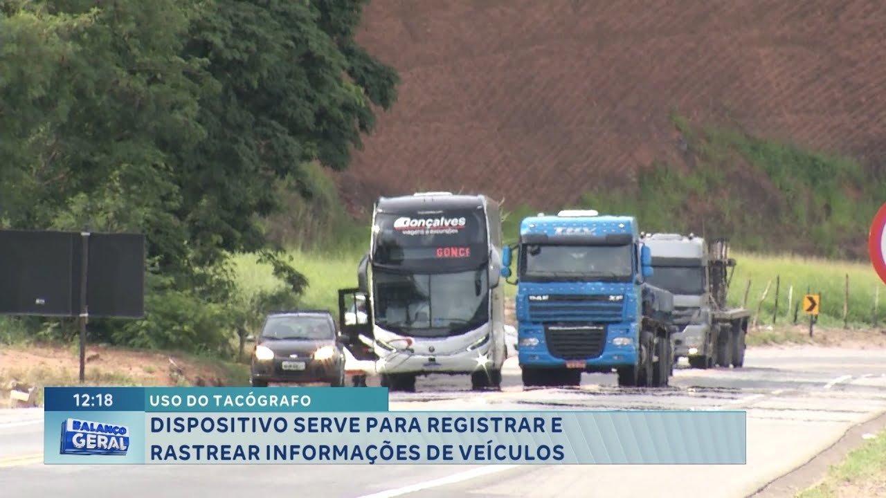 Uso do tacógrafo: Dispositivo serve para registrar e rastrear informações de veículos.