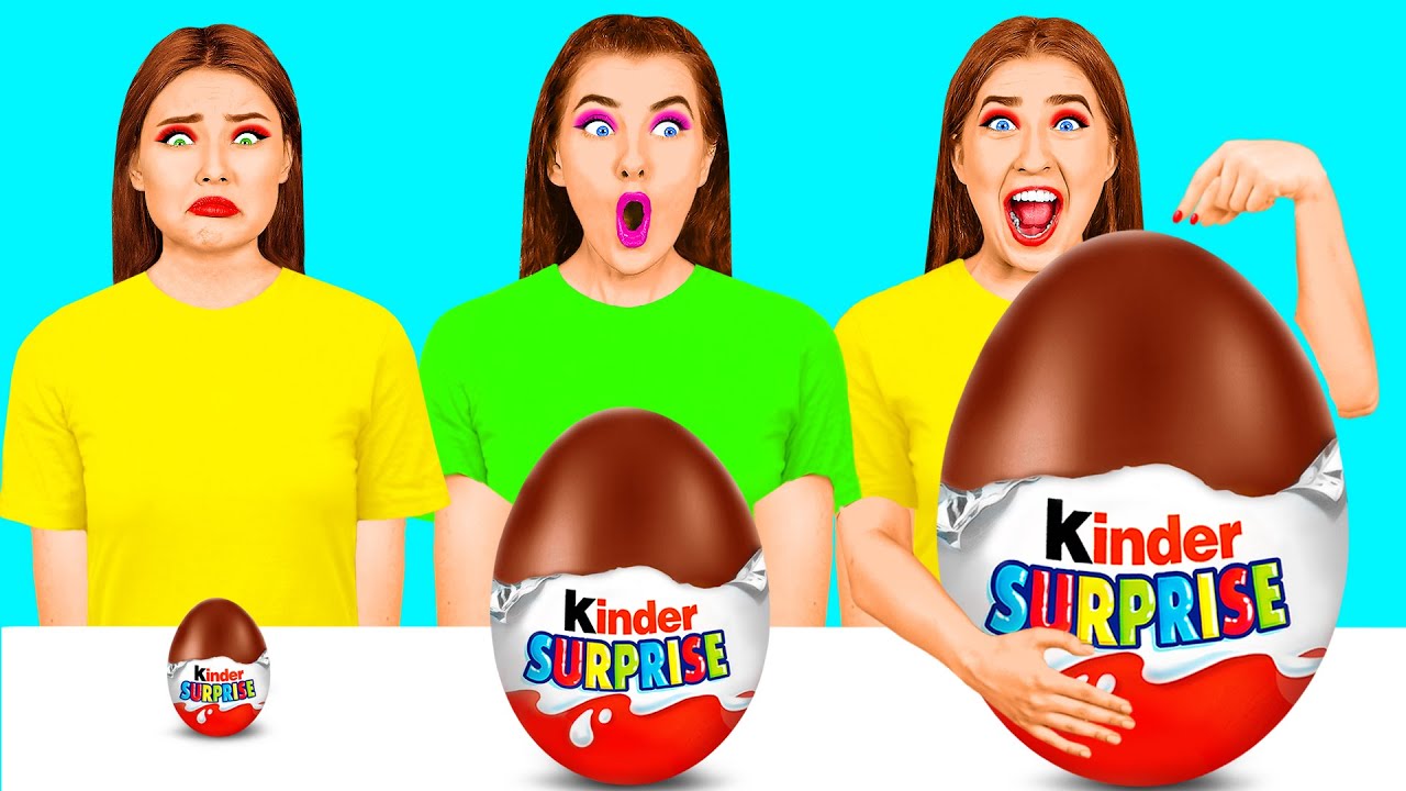 Großer, Mittlerer und Kleiner Teller Challenge | Erstaunliche Küchenrezepte Hahanom Top Challenges