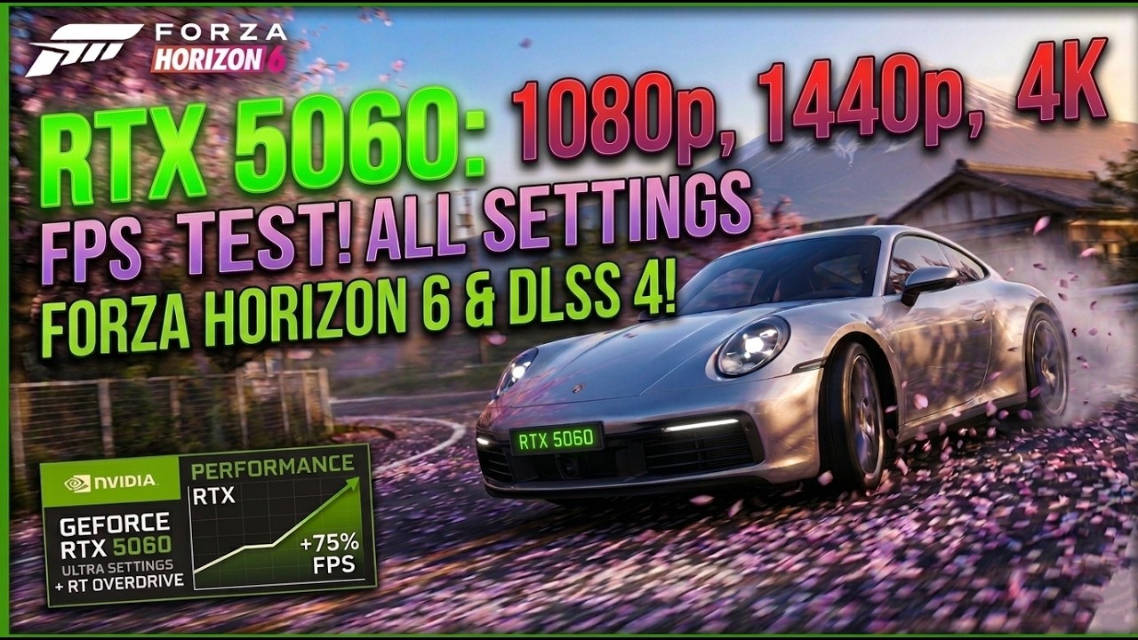 RTX 5060 : Forza Horizon 6 Benchamrk - 8GB Vram Is Not Enough !!!