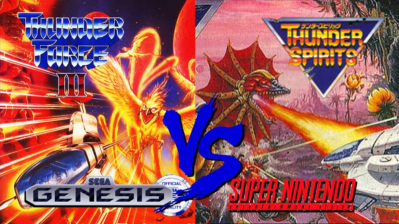 Thunder Force III Vs. Thunder Spirits | Sega Genesis Vs. Super Nintendo | Nefarious Wes