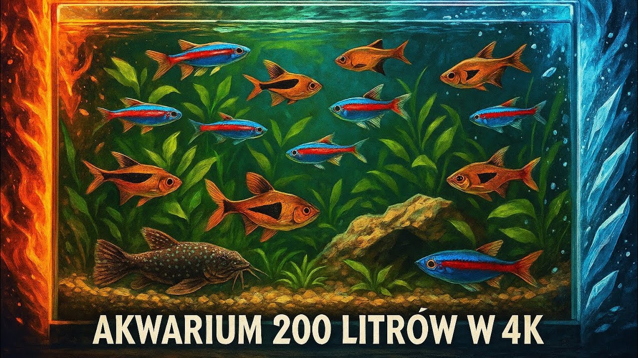 Akwarium 200 litrów w 4K! 🤩 Kotnik - aktualizacja, ulubiona 😍 Neonka Quasimodo 🐟  Razbory i Brzanki