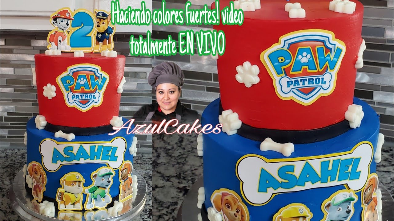 Pastel Paw Patrol En Chantilly 2 Niveles | AzulCakes