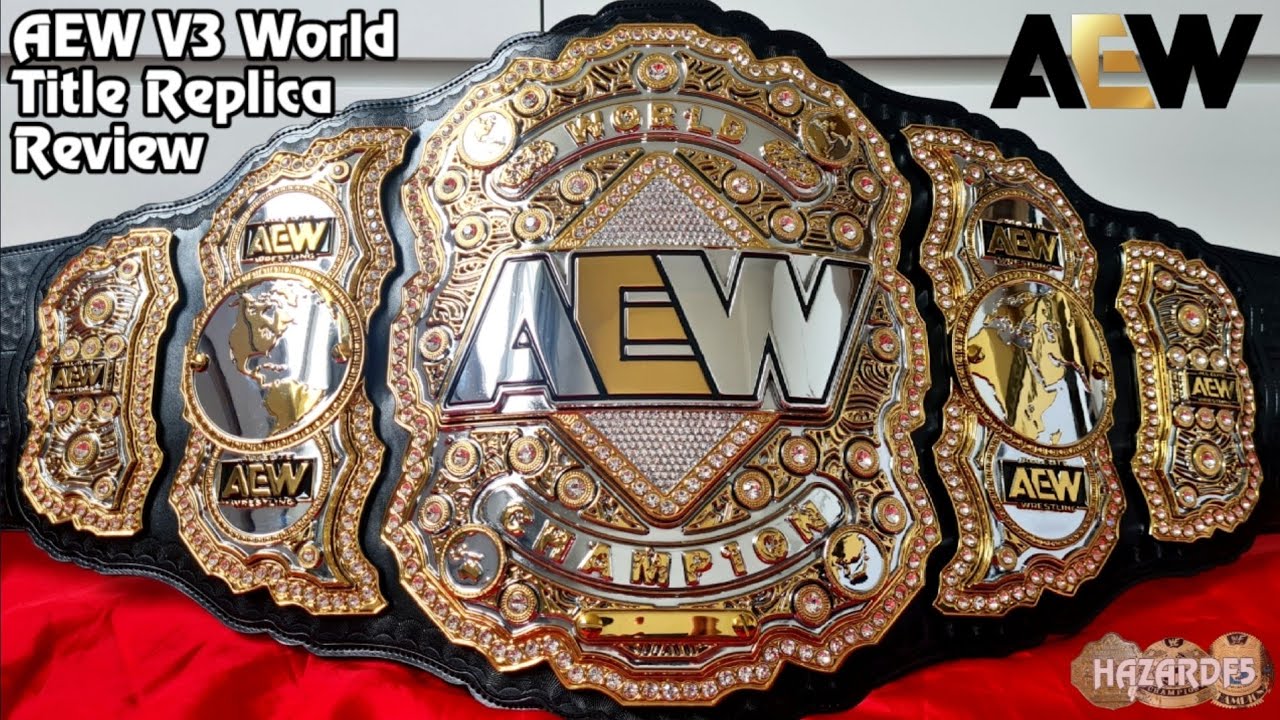 NEW AEW V3 World Championship Title Replica Belt Review - HazardF5 WWE Belt Review