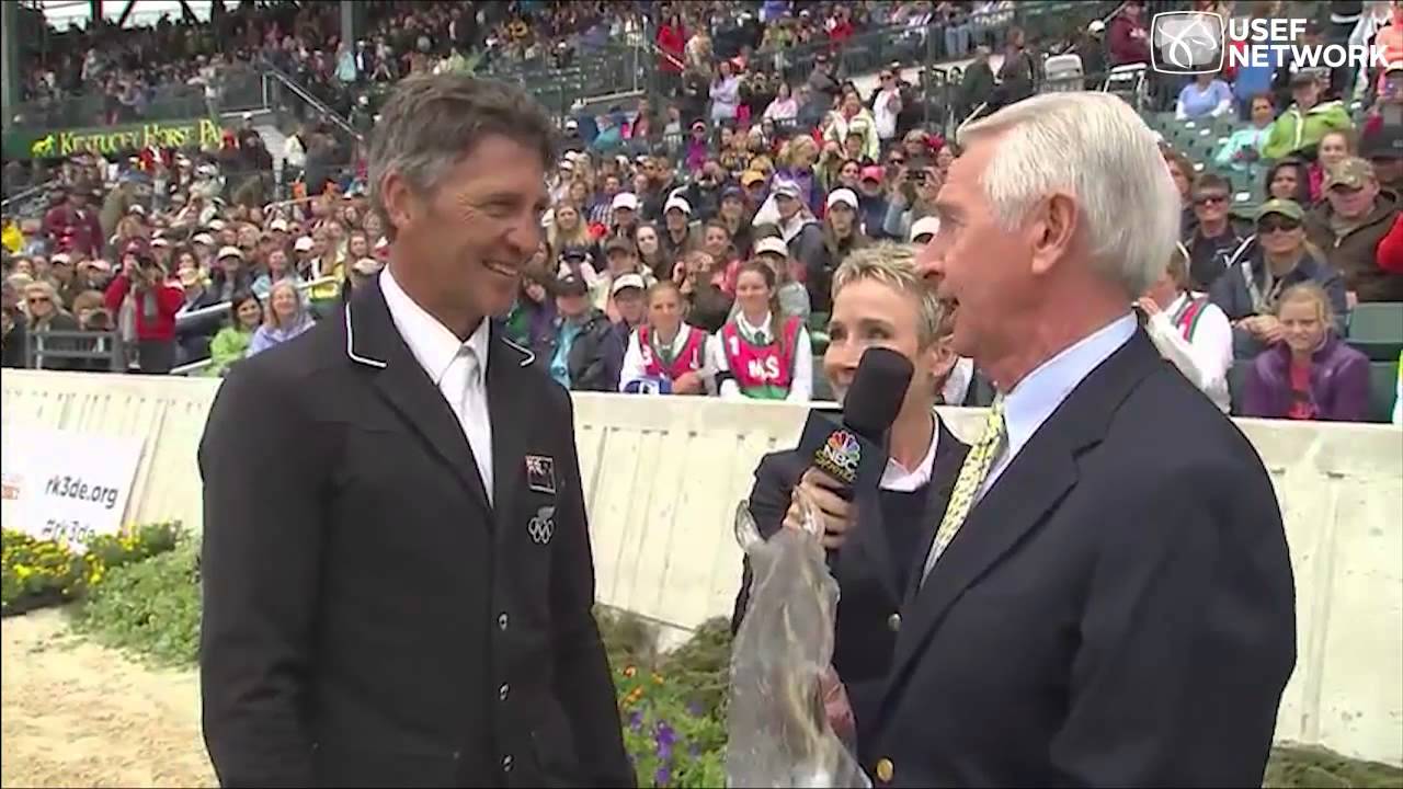 Andrew Nicholson Accepts the Rolex Kentucky 3-Day Event Trophy