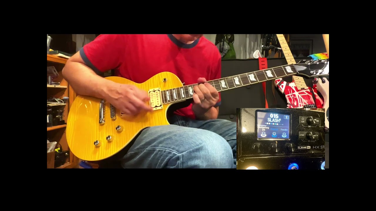 ESP LTD EC-401 VF Lemonburst with DiMarzio 36th Anniversary PAFs plays Guns N’ Roses Medley HX Stomp