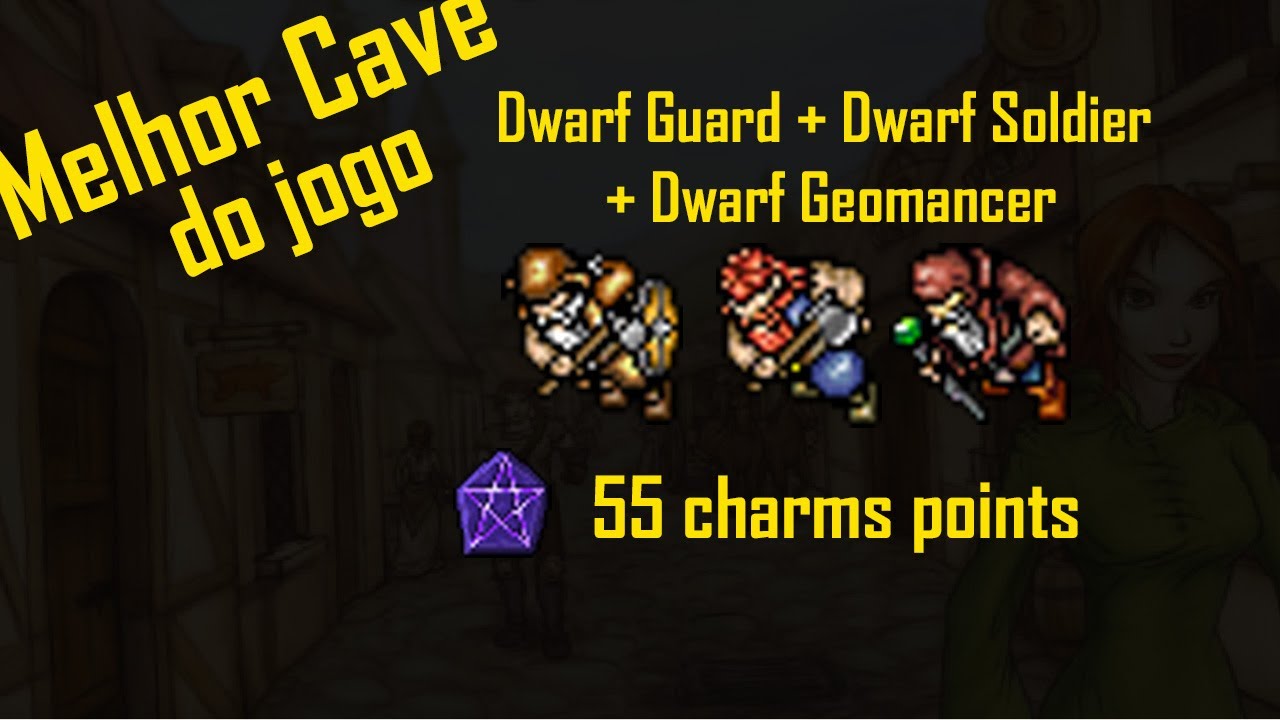 [BESTIARY] Dwarf Guard e Dwarf Soldier - A melhor cave do tibia - 30 Charms points