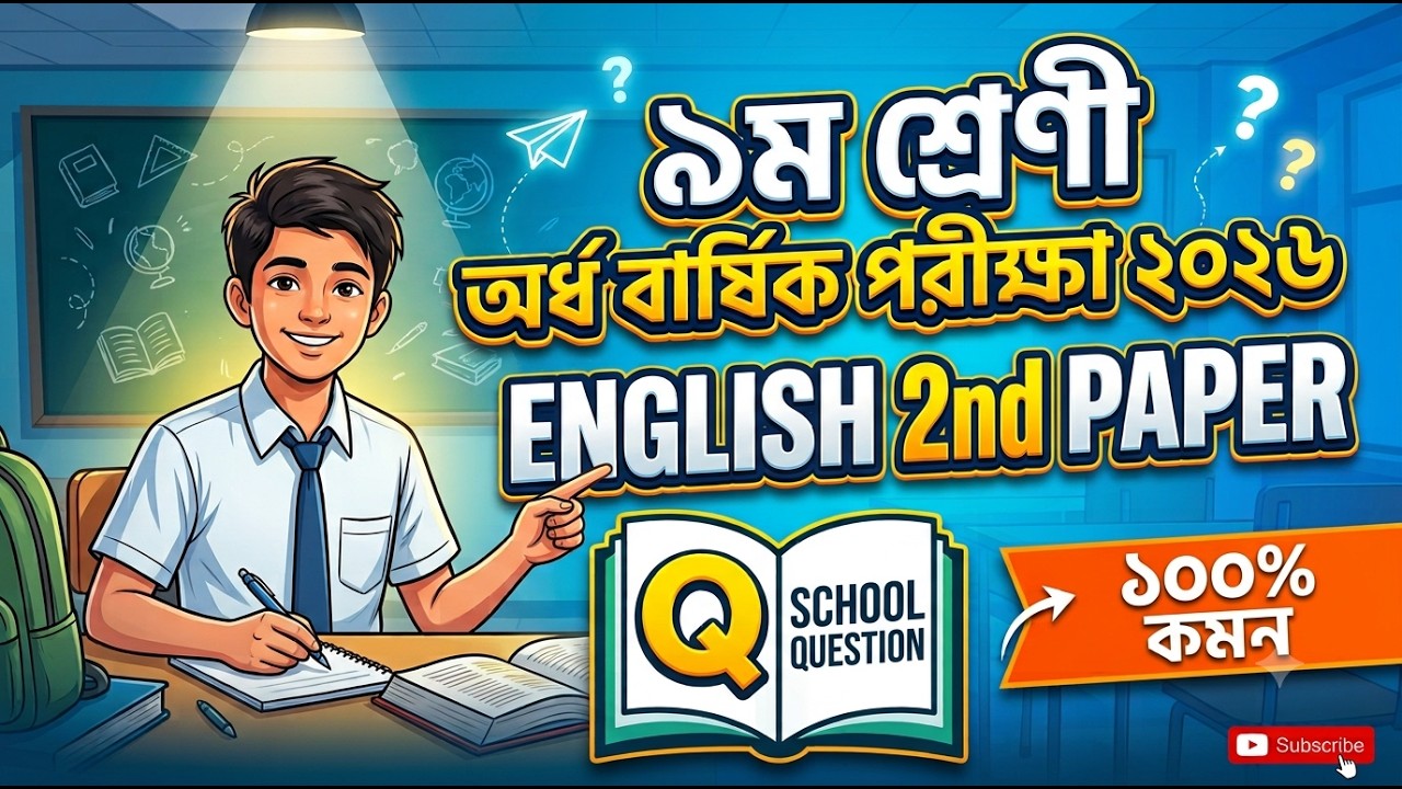 Class 9 English 2nd Paper Question Half Yearly Exam 2026
