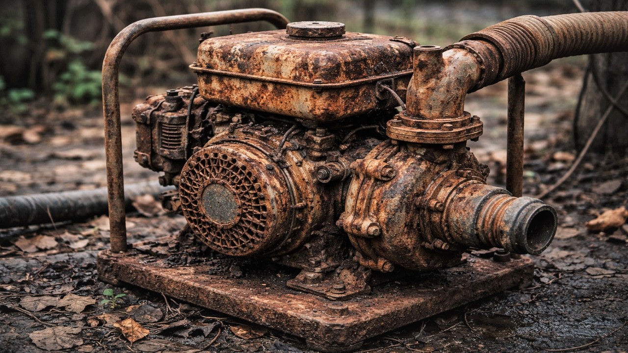 Restoration Of A Rusted 4-Stroke Gasoline Water Pump Left Unused For Years – Full Repair Process