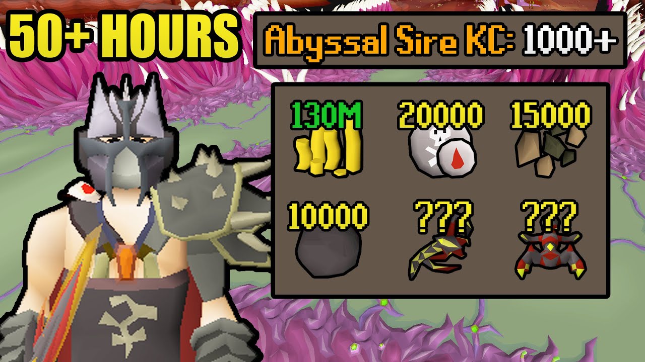 50+ Hours of Abyssal Sire | UIM Collection Log Completionist (#47) [OSRS]