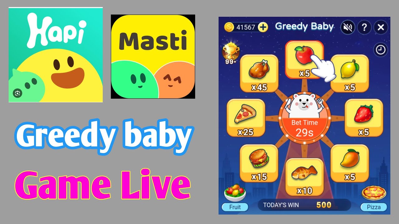 Hapi Greedy baby Game Live | Masti voice chat Greedy baby Game Live