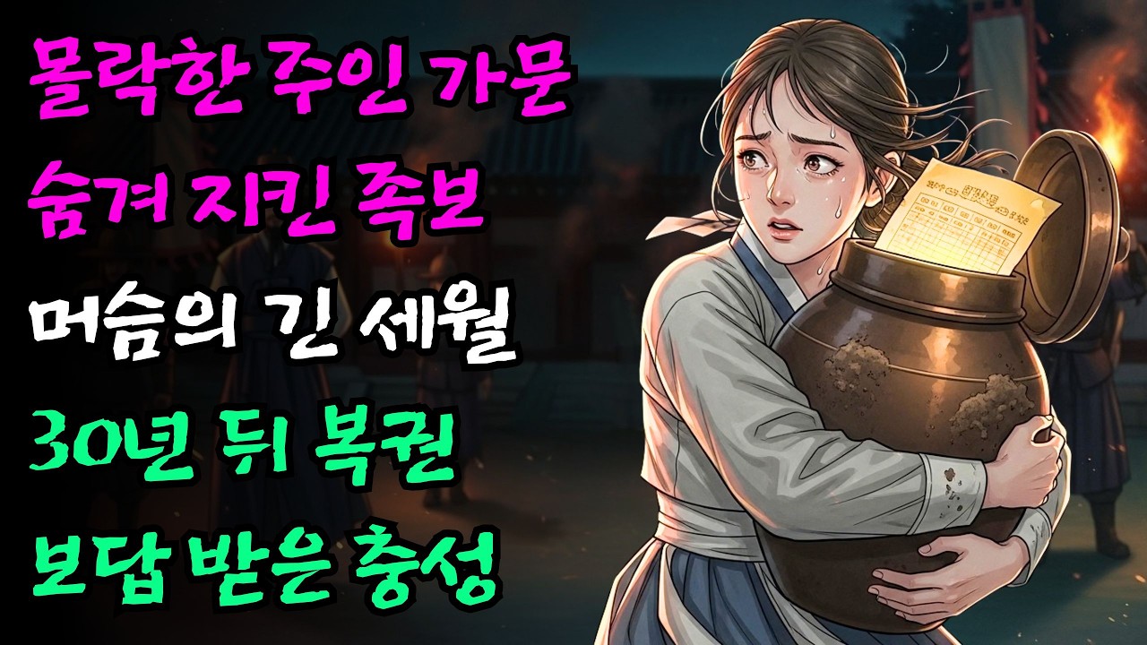 역모로 몰린 주인집 족보를 항아리에 묻어 지킨 머슴, 30년 뒤 복권된 가문에서 받은 땅문서와 면천 | 눈물 젖은 감동 실화