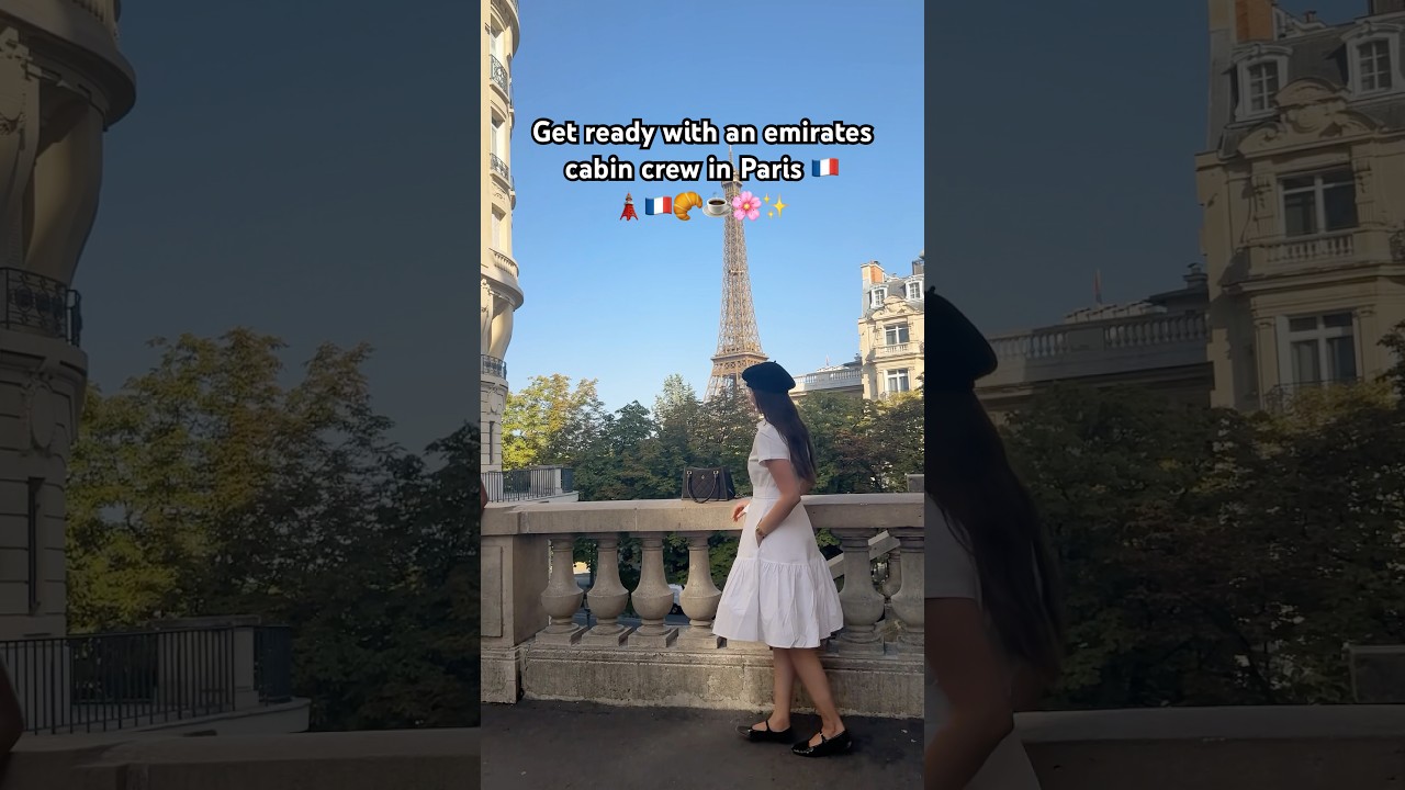 Emirates cabin crew in Paris #layover #emiratescabincrew #emirates 🇫🇷🗼