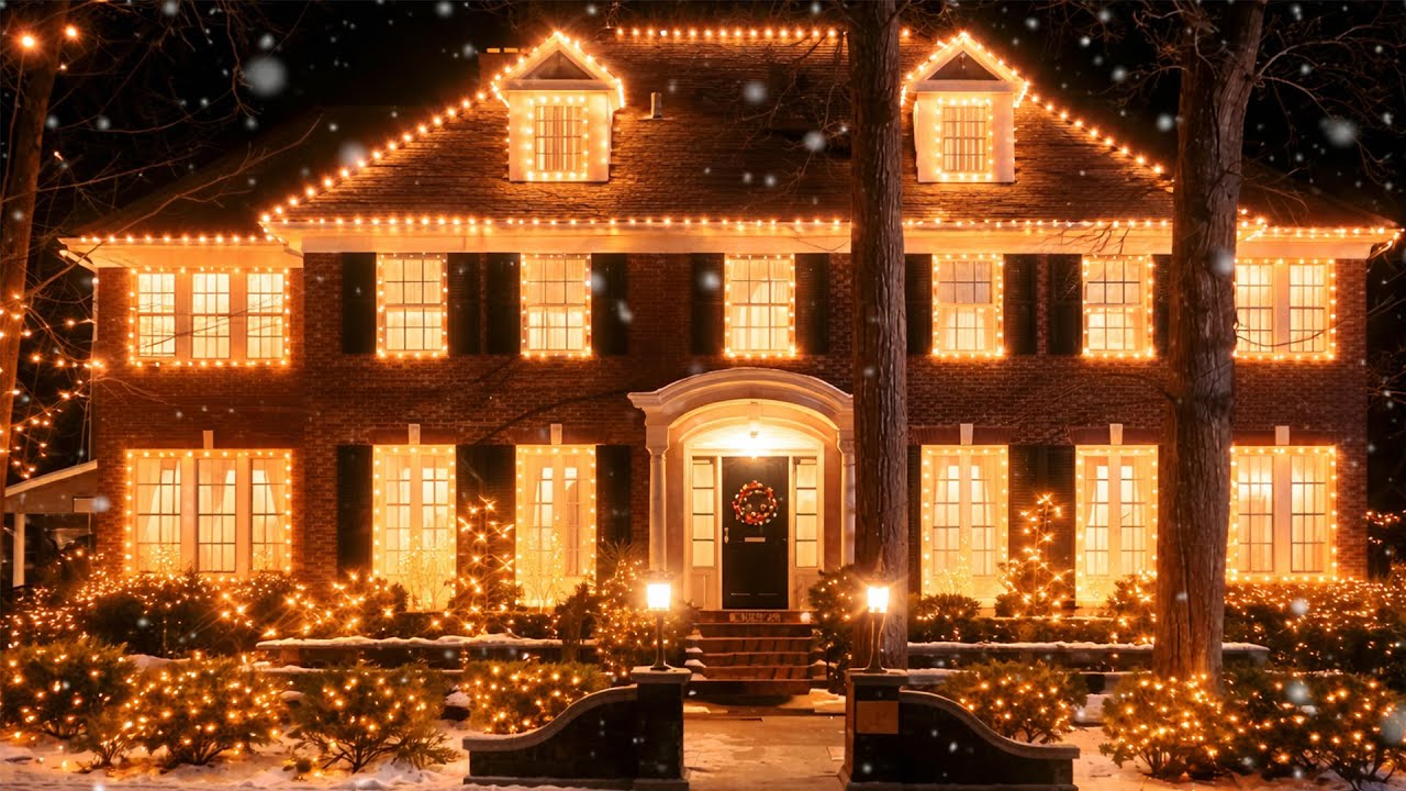 Home Alone Christmas Ambience | Home Alone House, Festive Lights & Calming Music for Focus