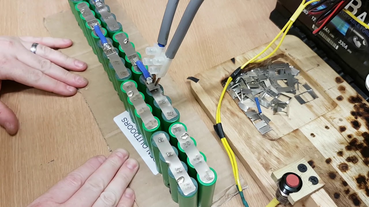Building a Battery Using DIY Car Battery Spot Welder