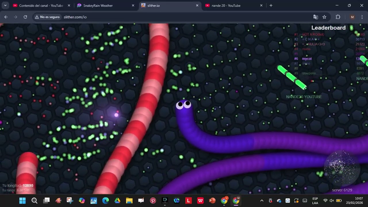 mi dia de suerte en slither.io