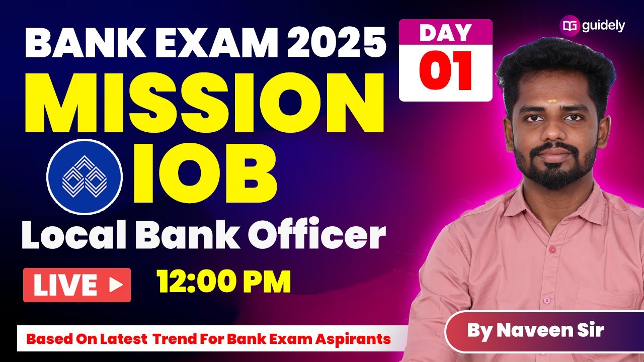 Quants for IOB LBO 2025 - Day 01 | Applications Sums & DI | By Naveen Sir #ioblbo #ioblbo2025 #ibps