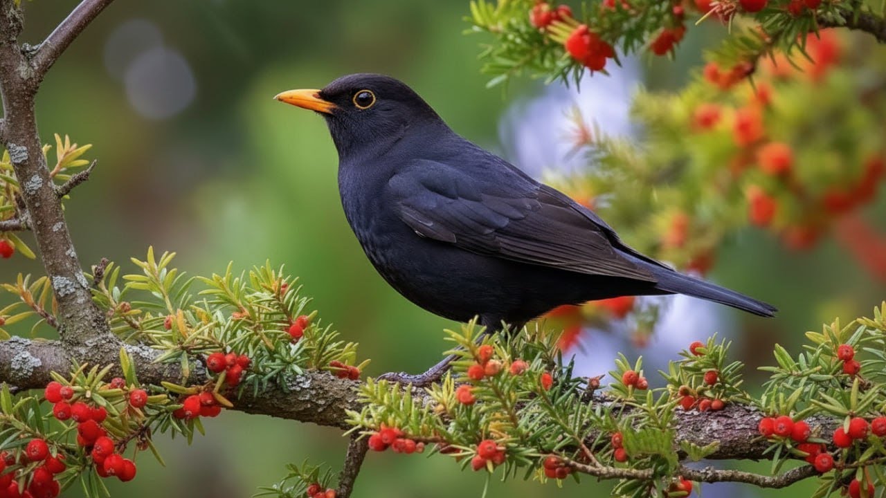 4K the beautiful birds and relaxation music #relxing #meditation #bird