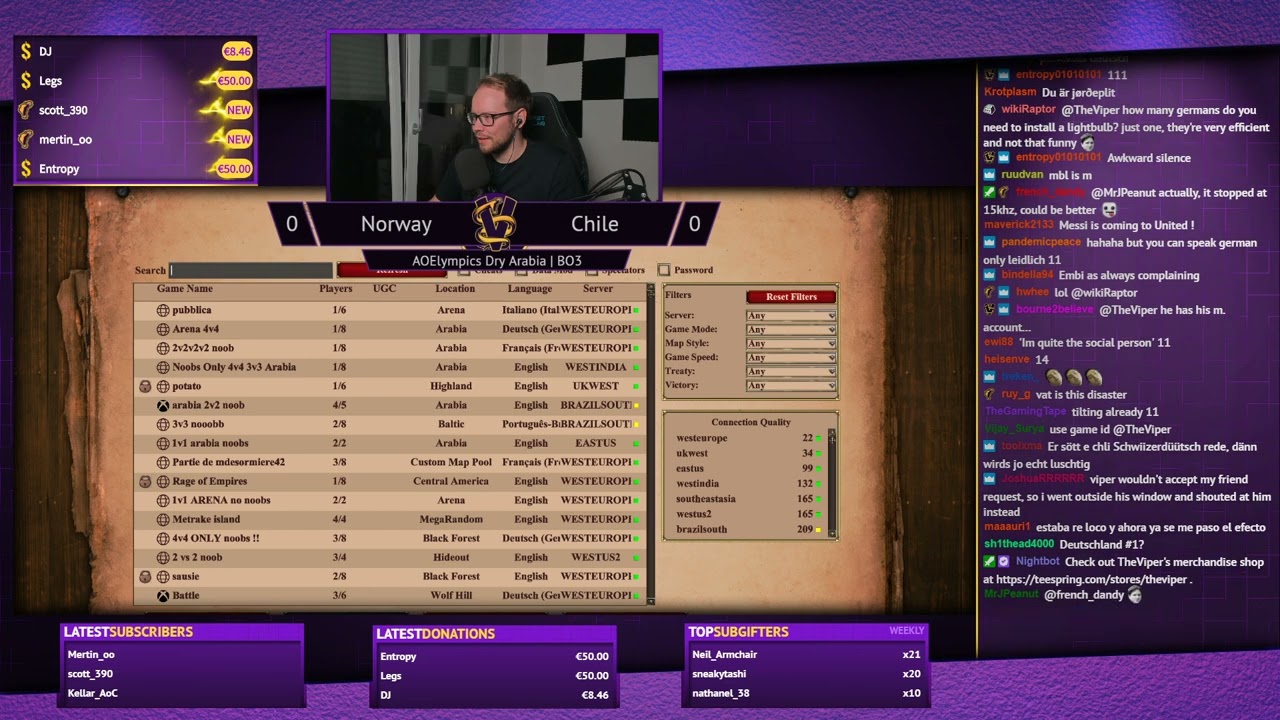 Mbl's getting angry at Viper's chat  Age of empires 2