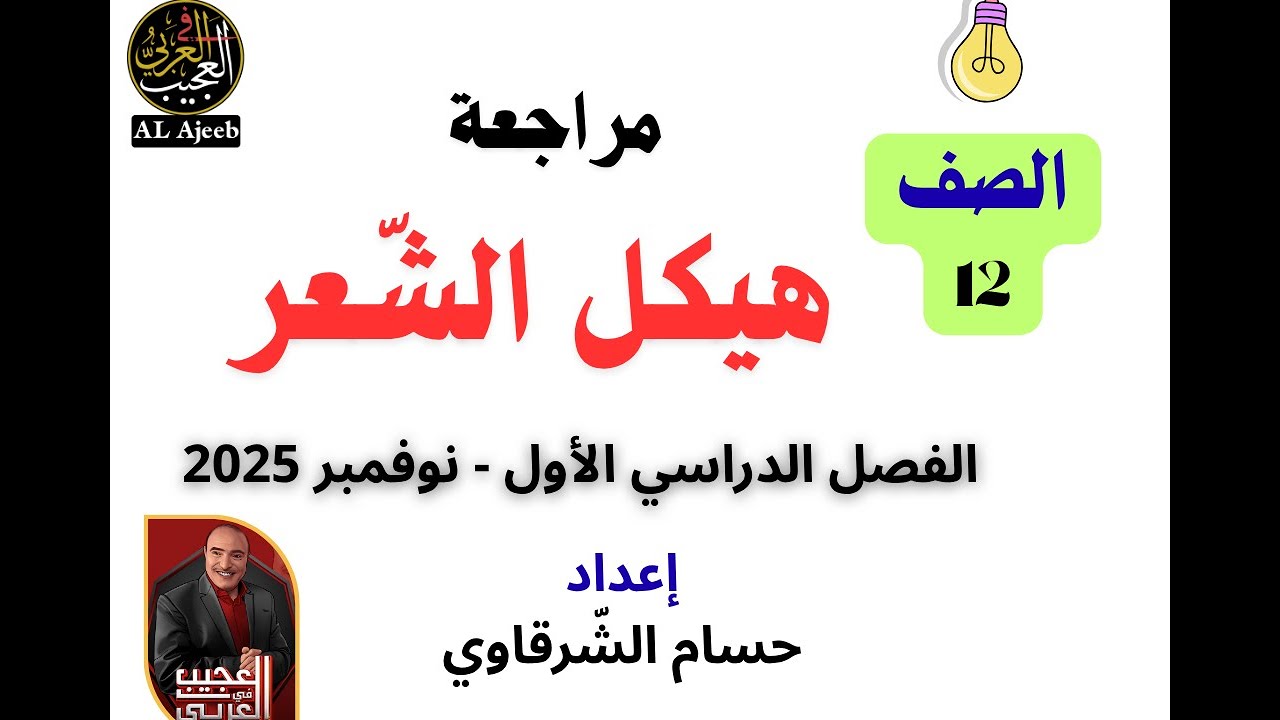 الحلقة (156) هيكل الشعر - الفصل الأول - لطلاب الثاني عشر - نوفمبر 2025 -