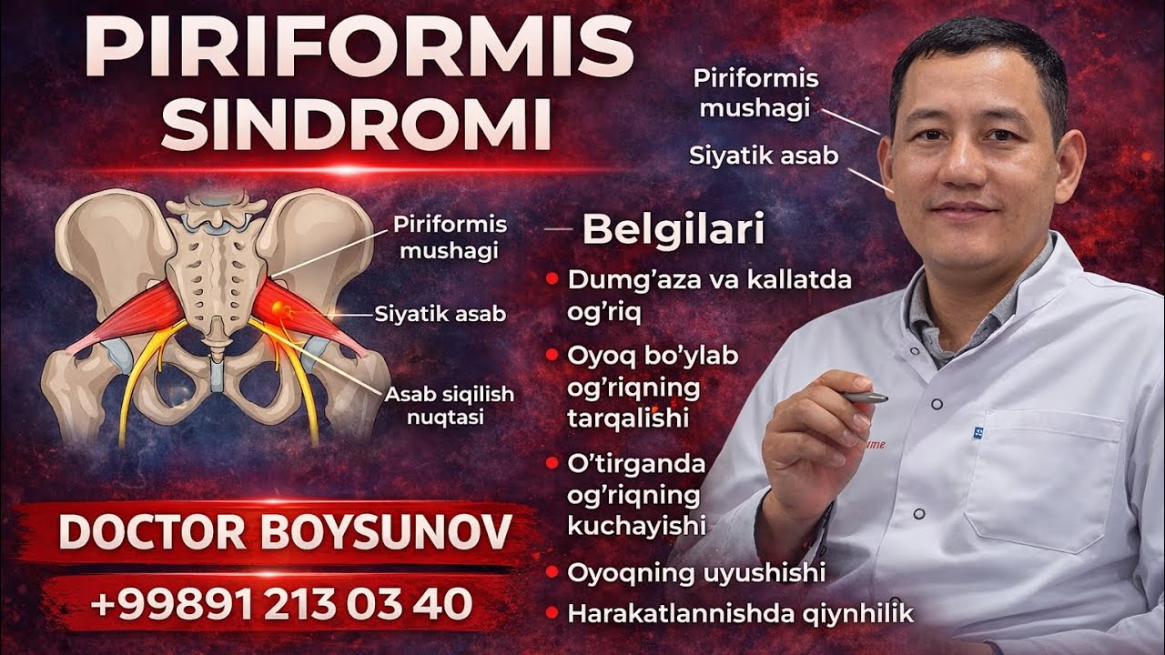 DR BOYSUNOV Dumbadan Oyoqqacha tarqaluvchi og’riq har doim ham grijadan emas. +99891 213 03 40
