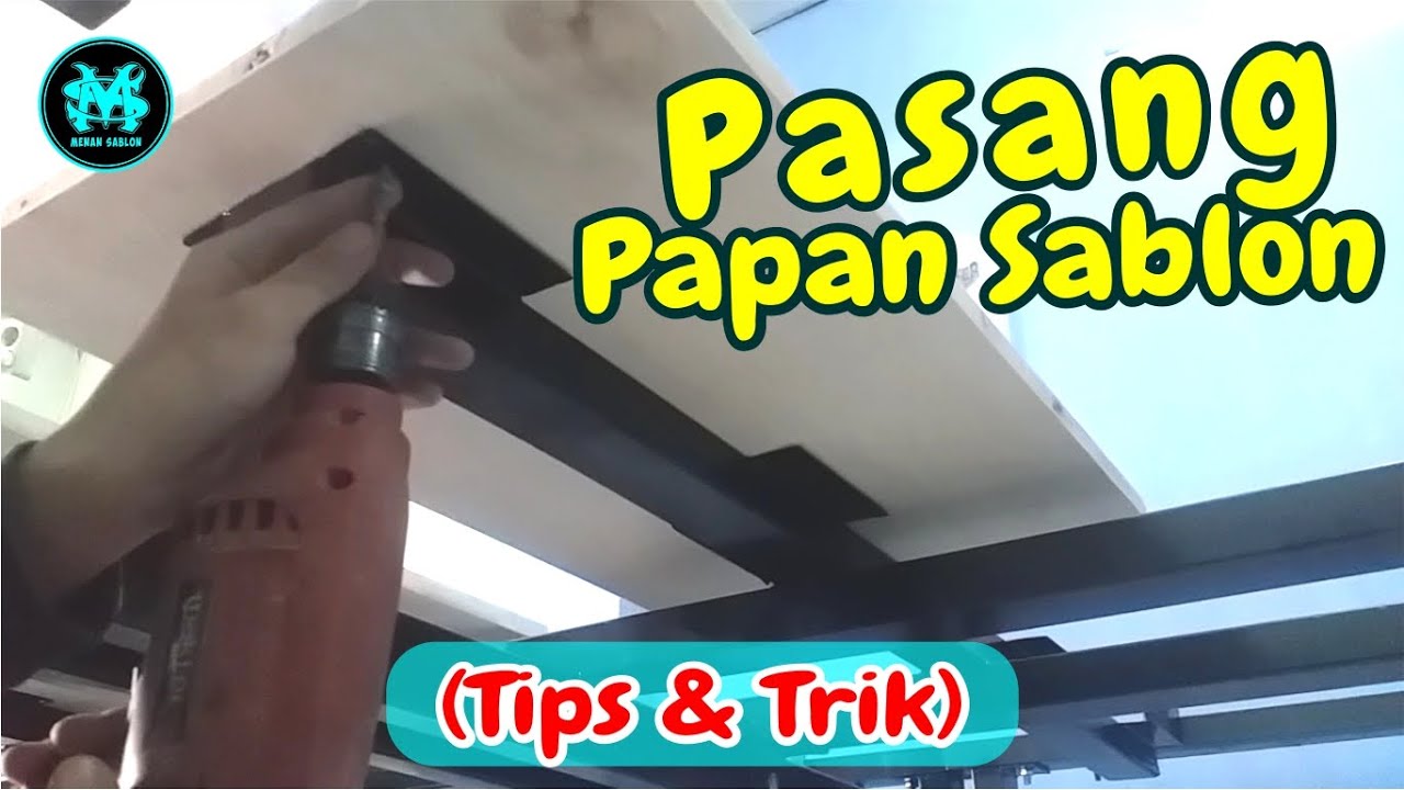 Cara Pasang Papan Sablon Kaos Di Meja Rel