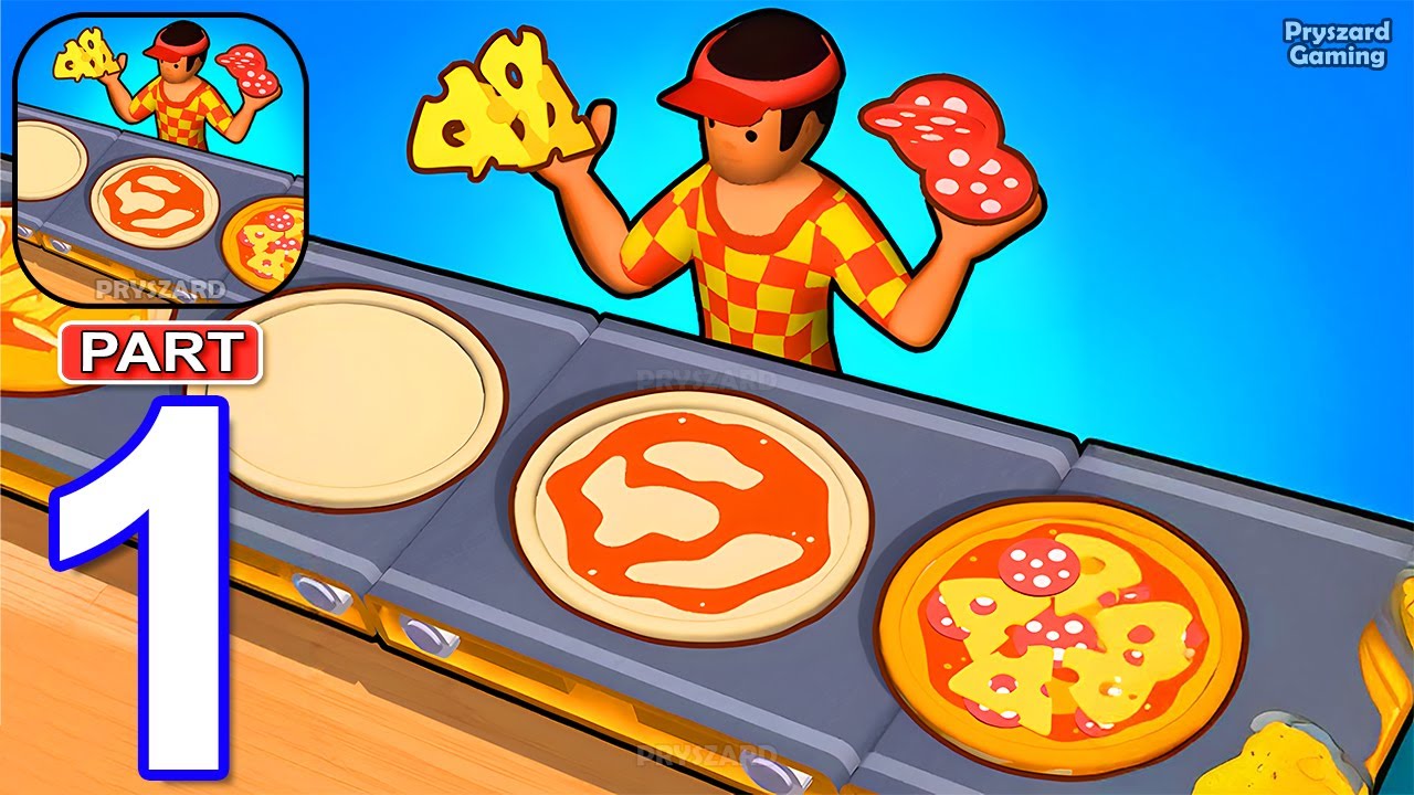 Conveyor Rush: Idle Food Games - Gameplay Walkthrough Part 1 Pizza Restaurant (iOS, Android)