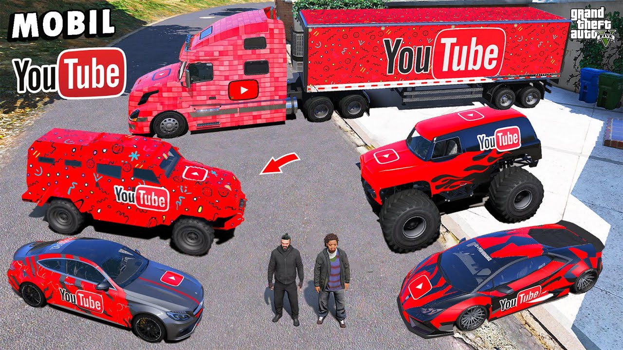 MANTAP !! Aku Koleksi SEMUA MOBIL YOUTUBE TERLANGKA di GTA 5 !!