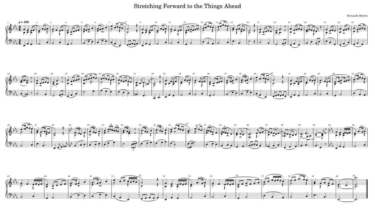 Fernando Martin - Stretching Forward to the Things Ahead (Harpsichord piece in Eb Major)