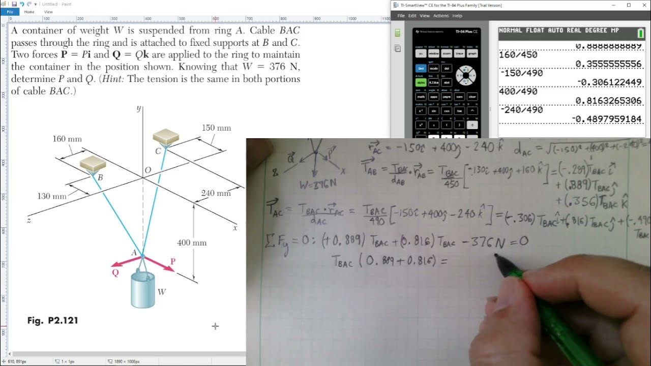 Statics Problem 2.121