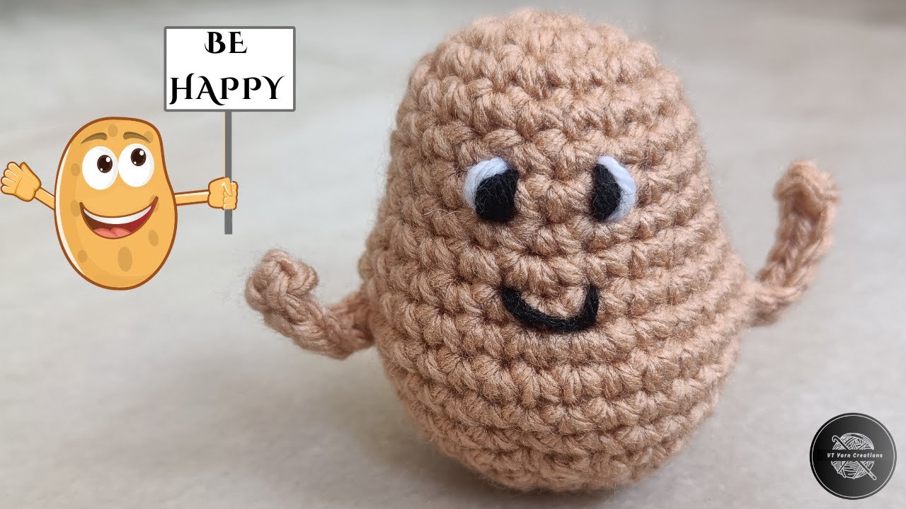 Crochet Potato Pattern | No Sew & Beginner Friendly | Crochet Positive Potato