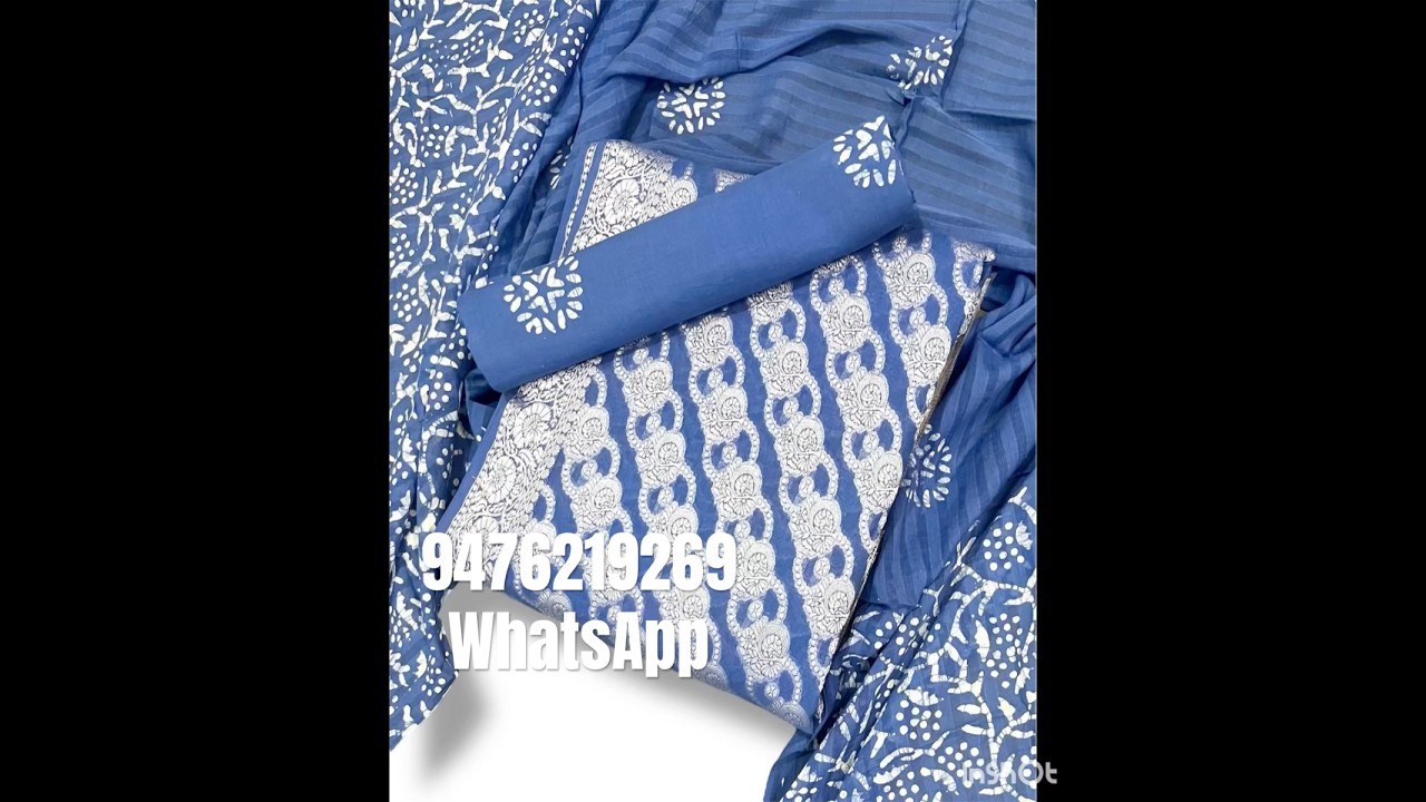Batik print pure cotton churidar material 