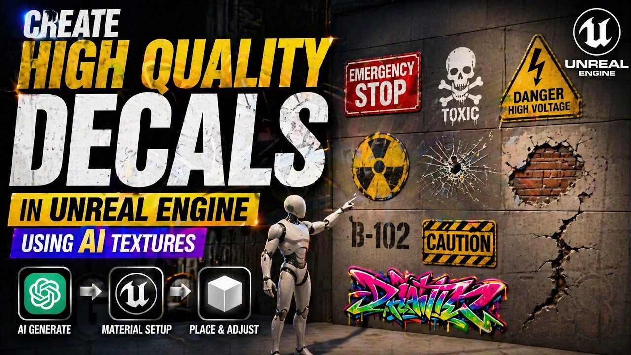 Create High Quality Decals in Unreal Engine Using AI Textures