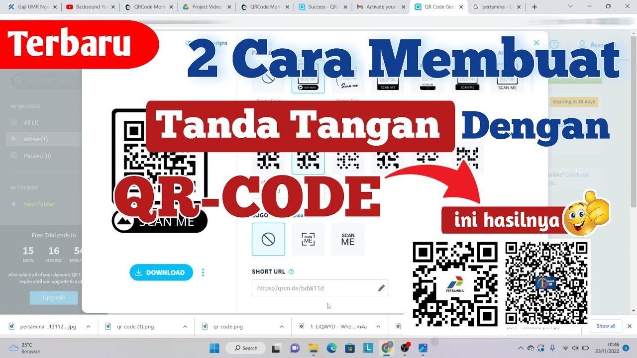 Cara Membuat QR CODE Tanda Tangan | Membuat Tanda Tangan Barcode Plus Logo