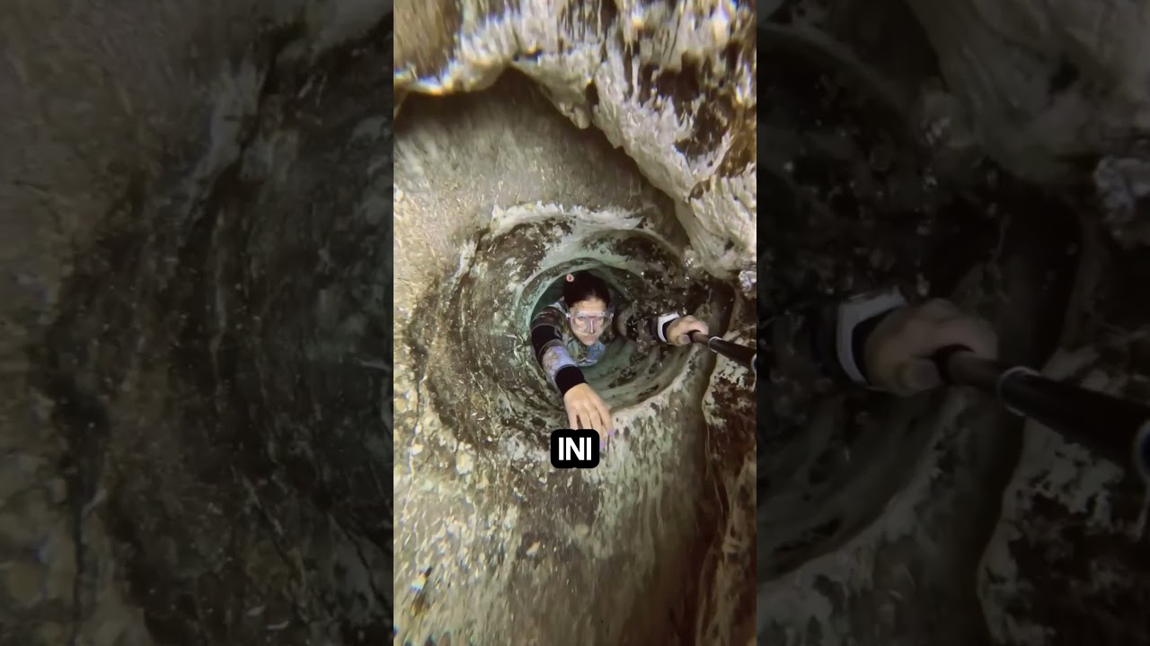 Cewek Ini Menyelam ke Gua Sempit dan Berbahaya di Bawah Laut