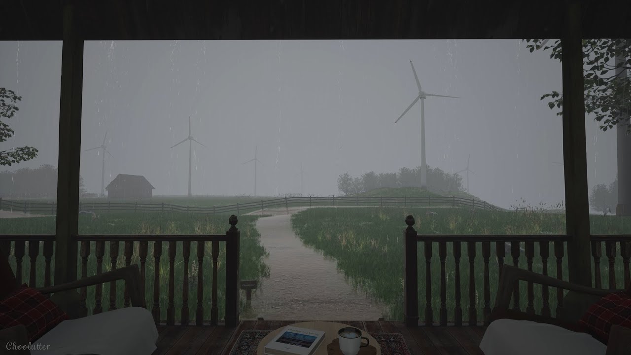 Summer Ranch Ambience In The Rain | Rain Sounds, Cool