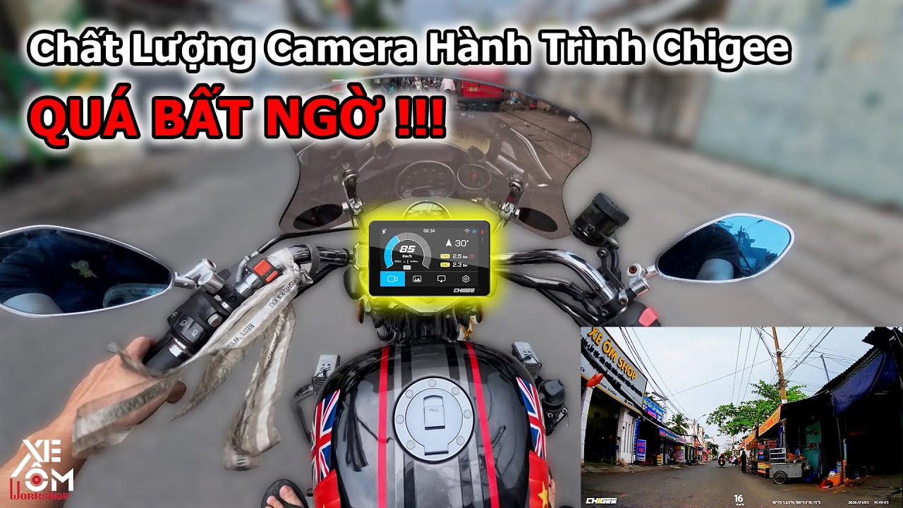 Review Bộ Màn Hình Kèm Camera Hành Trình Chigee XR2 NGON - BỔ - RẺ Tại Xe Ôm Workshop