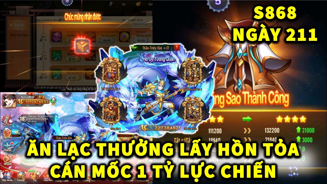 OMG3Q S868 NGÀY 211 UP FULL SET DIỄN VÕ LỆNH ÁM | HÚP LẠC THƯỞNG LẤY HỒN TỎA! CÁN MỐC 1 TỶ LỰC CHIẾN
