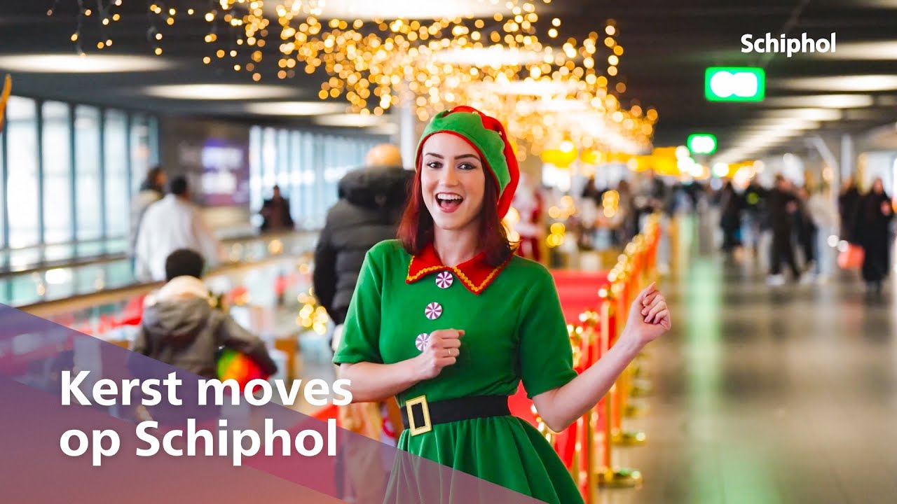 Kerst op Schiphol = dansen met de kerstman