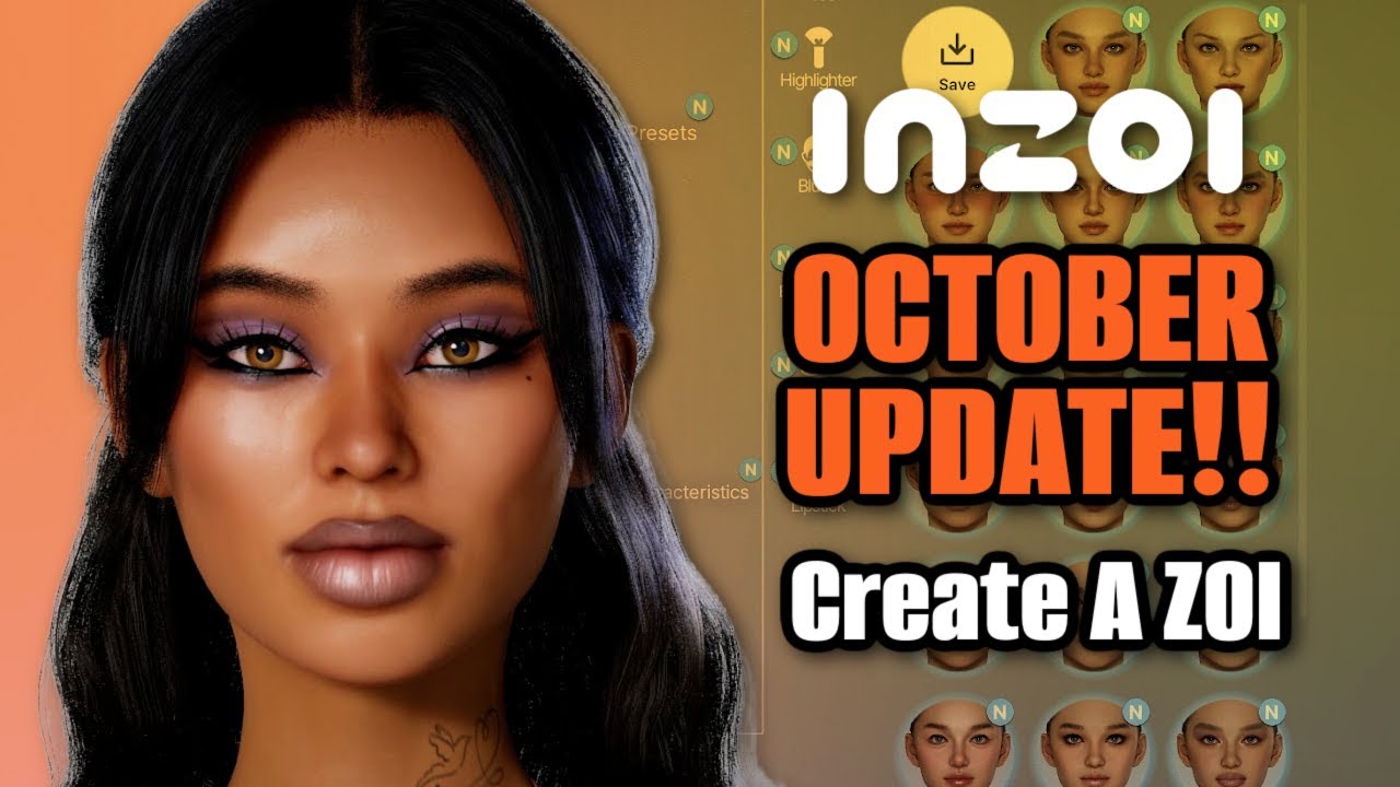 New items in CAZ for inZOI's October Update! | MAKEUP PRESETS, NAILS, & MORE