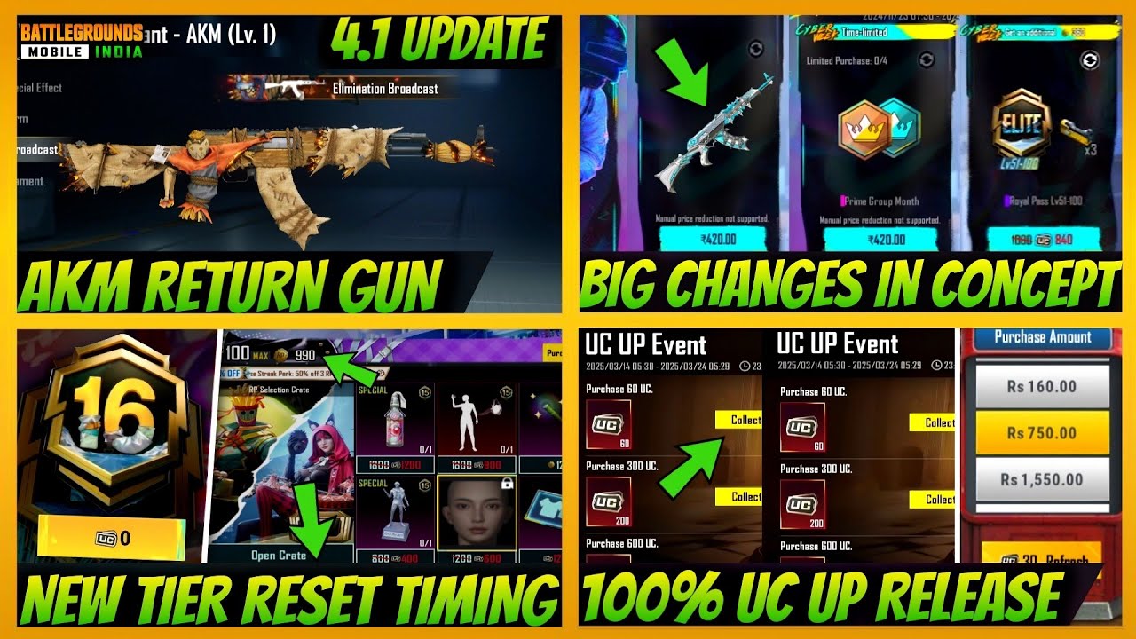🤩 Secret | AKM Upgradable Gun | Next UC UP Confirm Release Date | Prize Path | A16 Royal Pass Timing