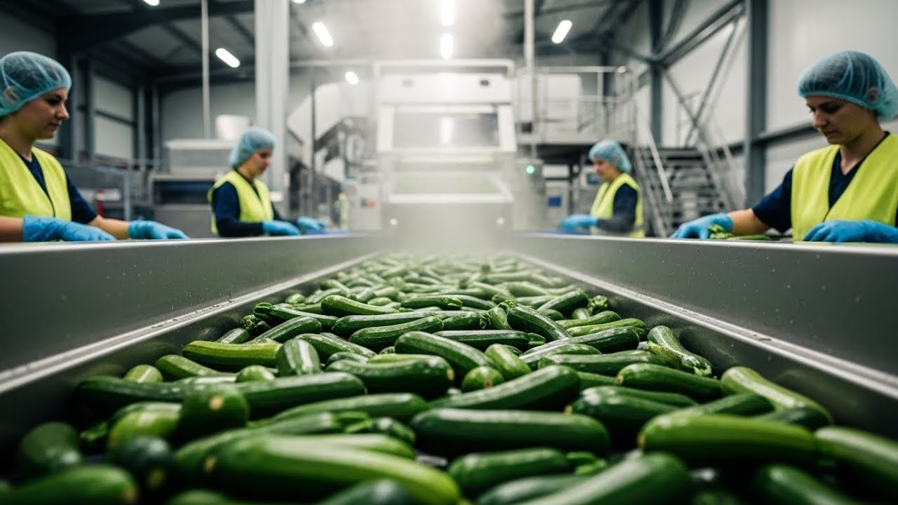 Inside a Modern Zucchini Factory | From Farm to Packaging (Full Process Documentary)