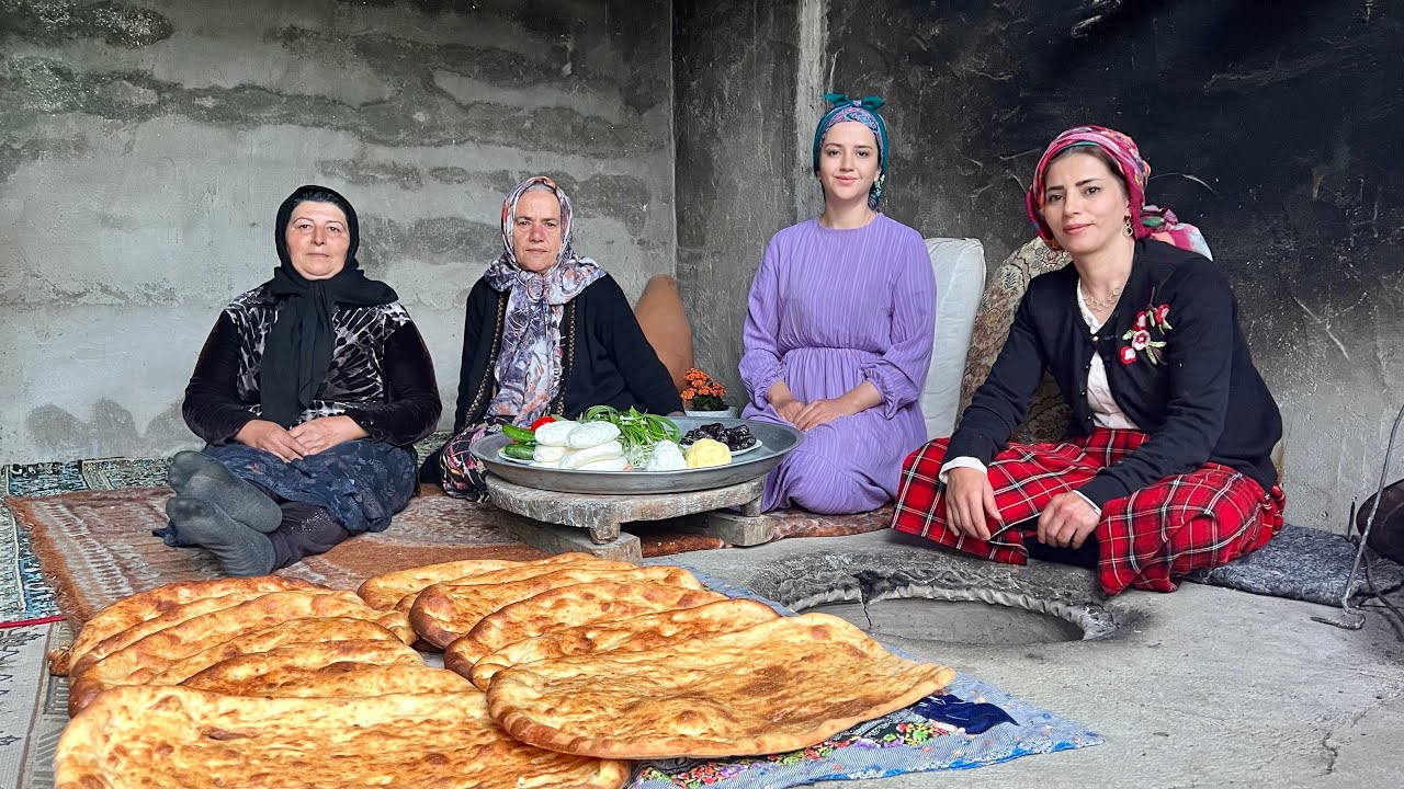 Daily Village Life | Baking Bread & Cooking in a Traditional Rural Kitchen