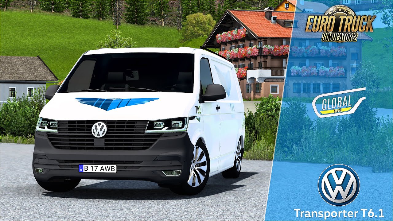 Euro Truck Simulator 2 - Volkswagen Transporter T6.1 |  by GLOBALDESIGN | ETS2 1.45