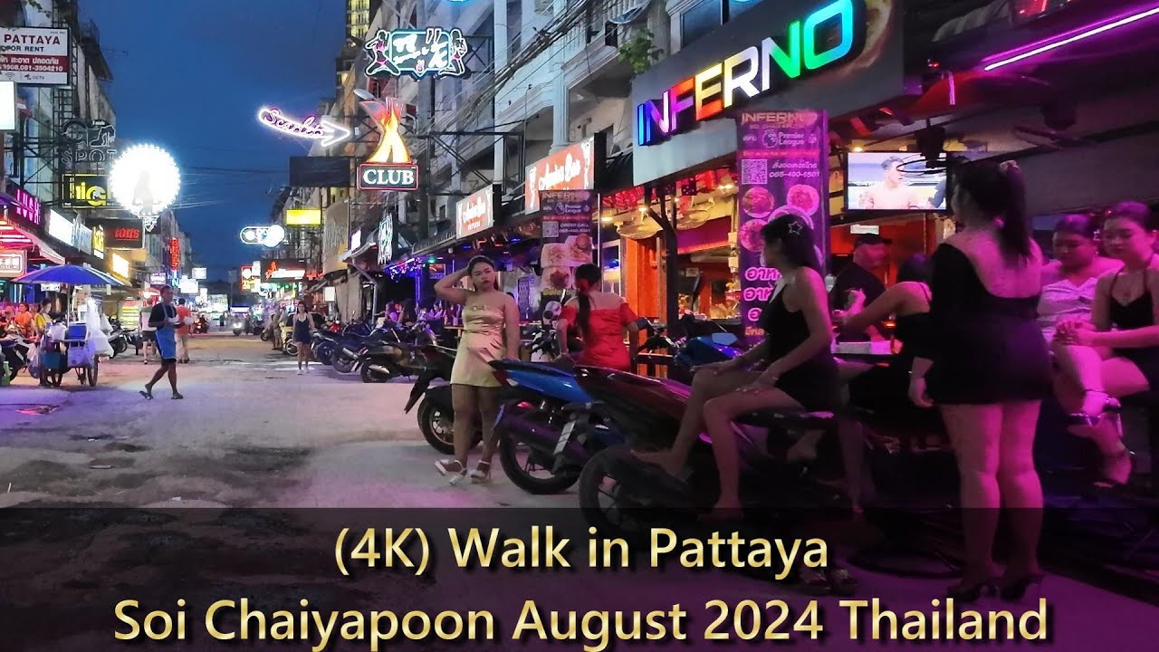 (4K) Walk in Pattaya, Soi Chaiyapoon, August 2024 Thailand