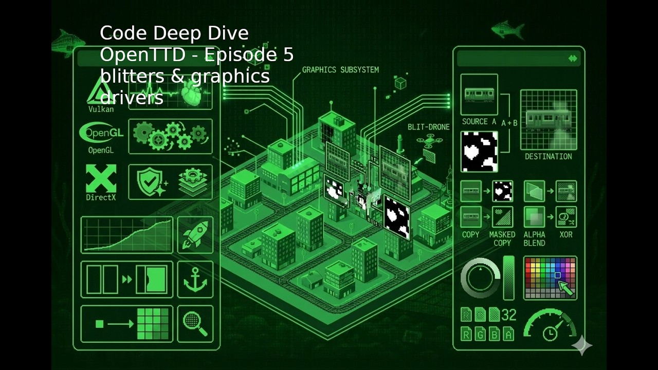 Episode 5 - OpenTTD Code Deep Dive, blitters and graphics drivers initialization