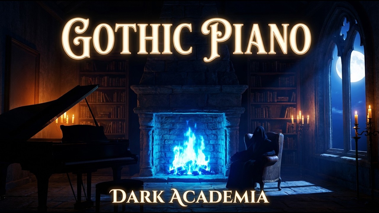 Dark Winter Evening in an Old Manor | Gothic Piano Ambience for Focus | Dark Academia Playlist