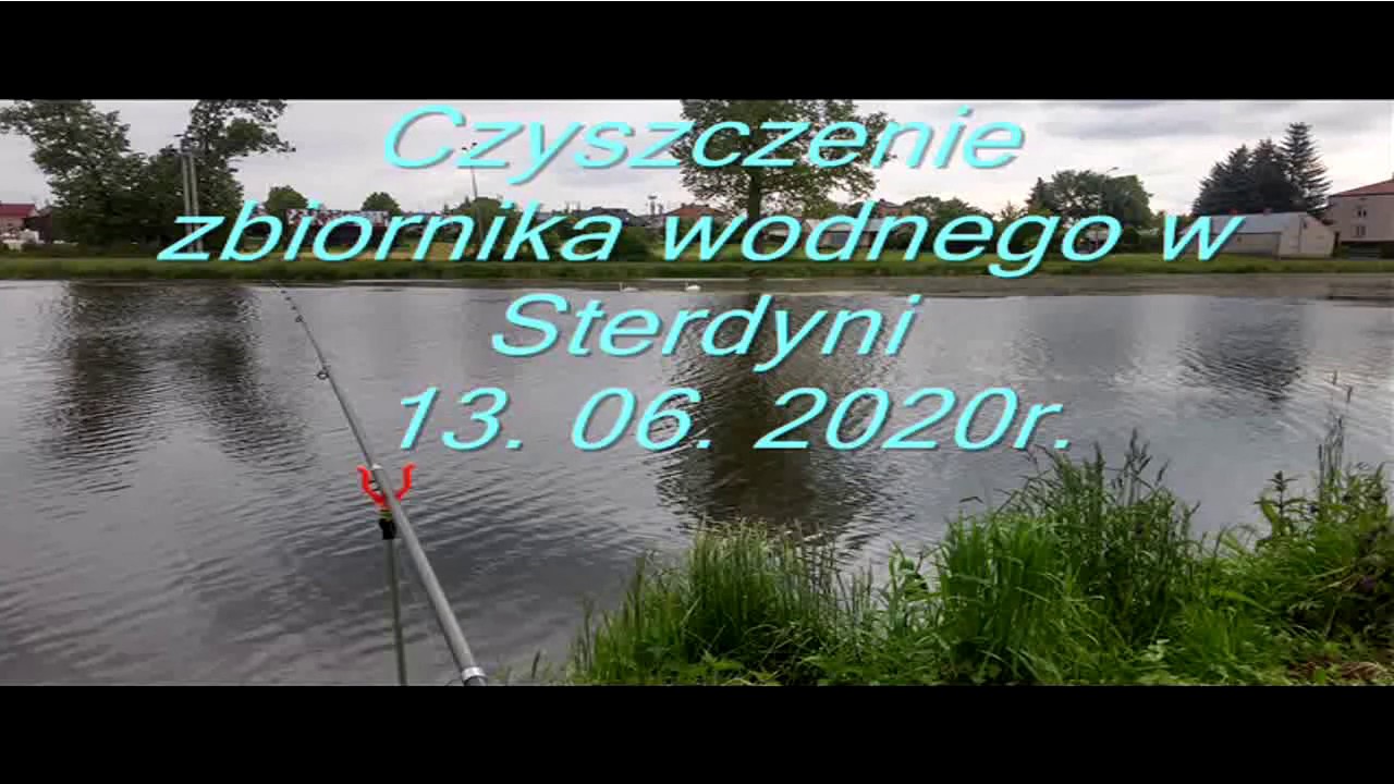 CZYSZCZENIE ZBIORNIKA WODNEGO W STERDYNI z Rdestnicy karłowatej 2020 r.