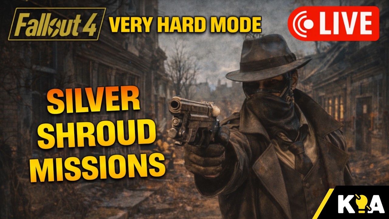 SILVER SHROUD RETURNS! 🎩 Very Hard Mode Chaos + Texas Red Bounty | Fallout 4 LIVE | LS16