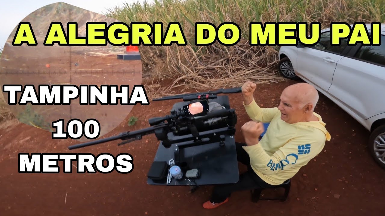 FX Panthera acertando uma tampinha a 100 metros! 😳 Precis&atilde;o absurda!